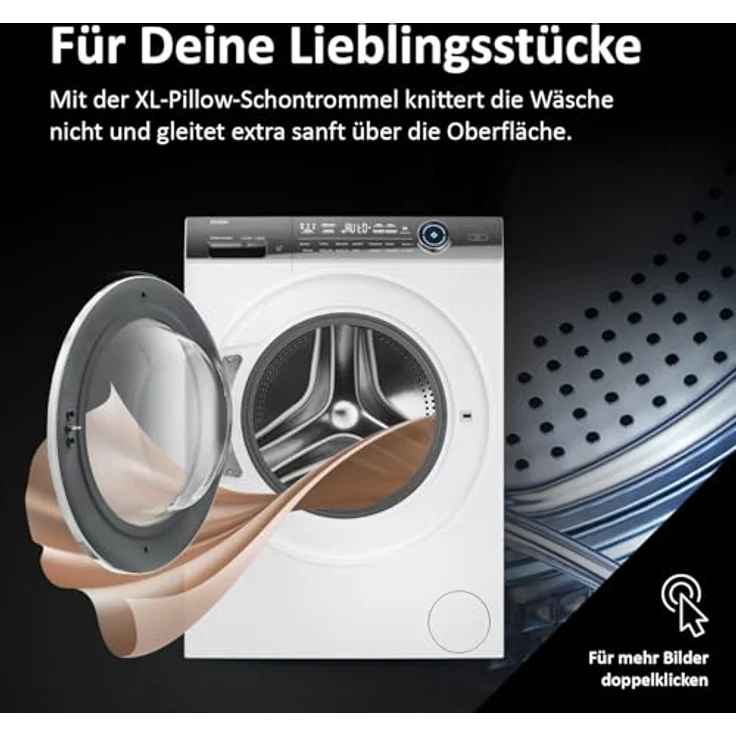 Haier HW90-BD14979EU1, 9 kg Waschmaschine mit hOn App, DirekMotion Motor und Dampffunktion, A Energieeffizienzklasse, Vollwasserschutz – Bild 5