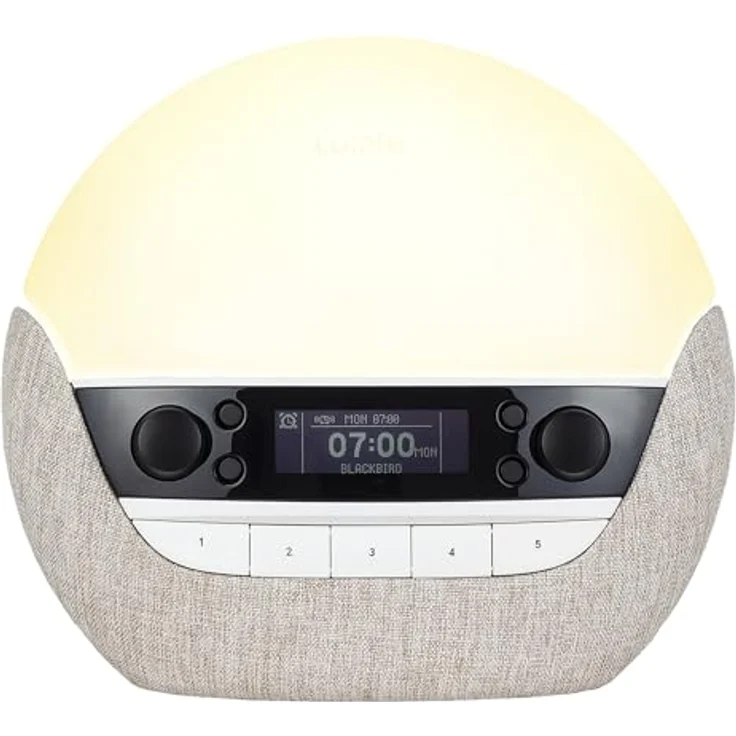 Lumie Bodyclock Luxe 700FM, Lichtwecker mit anpassbarem Sonnenauf- und -untergang, UKW-Radio & Bluetooth Lautsprecher, optimiert für Schlaf mit minimalem Blaulicht – Bild 1