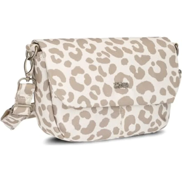 ZWEI Bodybag Mademoiselle M40, Umhängetasche aus genarbtem Kunstleder, 16 x 26 x 7 cm, Nude Damen – Bild 1