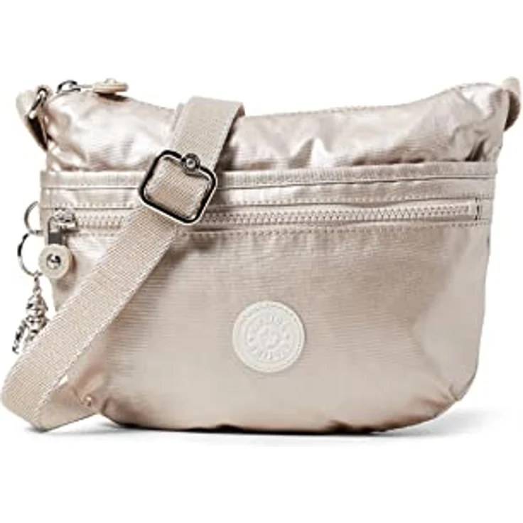 Kipling Basic Plus Umhängetasche, elegante Handtasche mit geräumigem Hauptfach und Reißverschluss-, Handyfach, 24 cm, Grau – Bild 4
