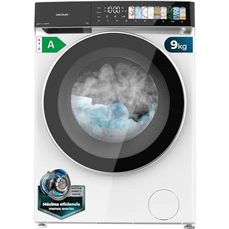 Cecotec Bolero DressCode 9970, 9 kg Direct Drive Waschmaschine mit 11 Waschprogrammen und FullColor-Display – Bild 1