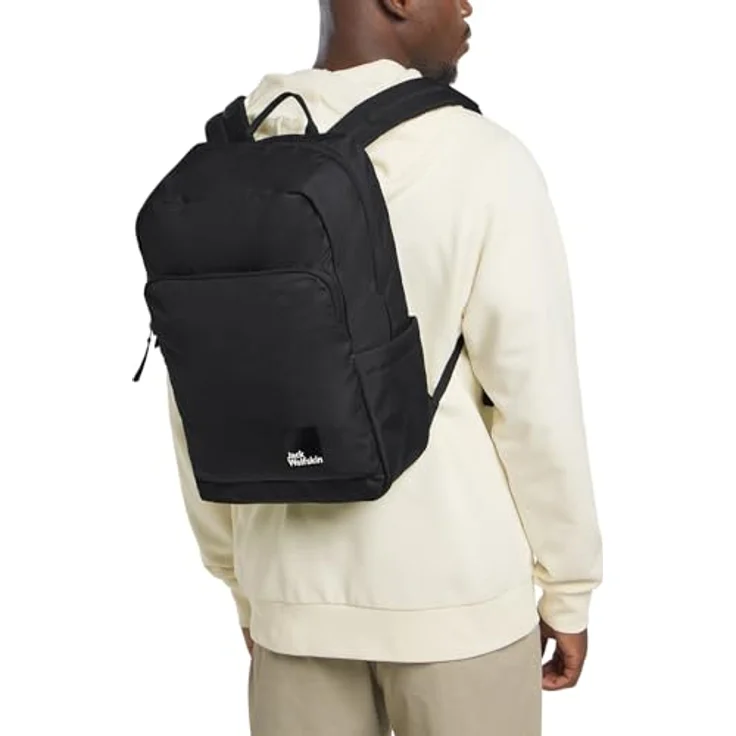 Jack Wolfskin Terraview Rucksack, Freizeitrucksack mit Laptopfach, Organizer und gepolsterten Schultergurten, Schwarz – Bild 6