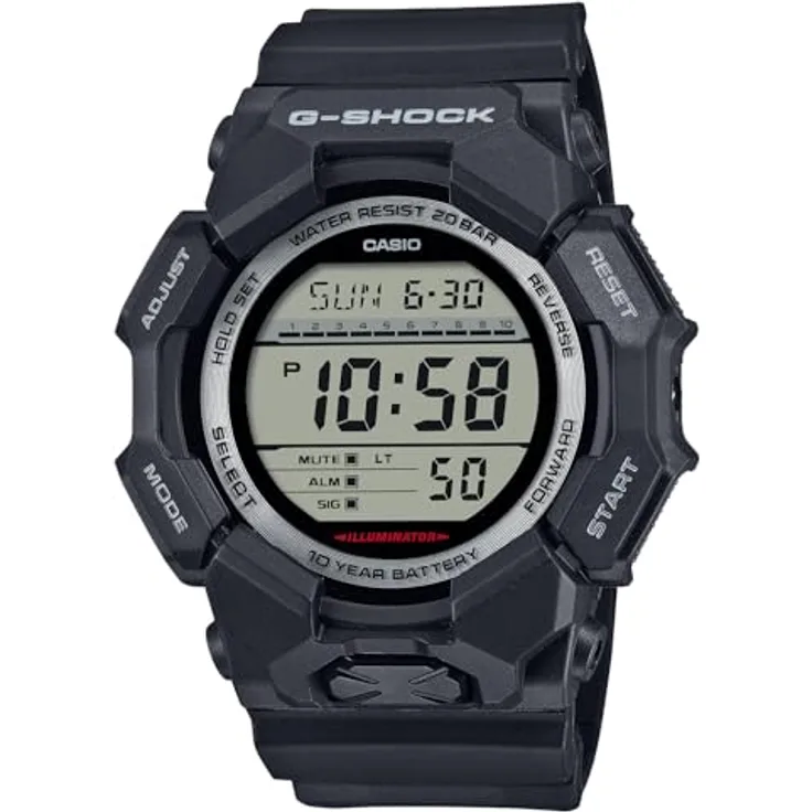 Casio G-Shock Classic Herren-Digitaluhr Schwarz GD-010-1ER, Kunststoffarmband, Mineralglas