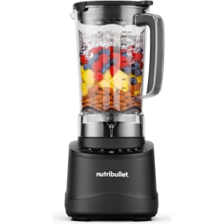 NutriBullet Power Core, Standmixer 1200W mit Edelstahlmessern, 3 Stufen + Pulse, 2,1L, Schwarz – Bild 1