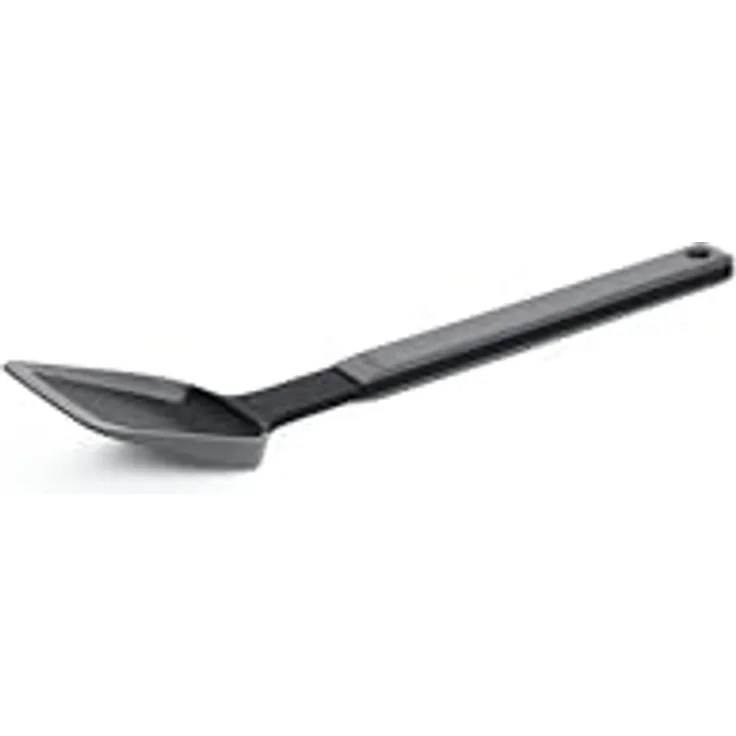 Woll Cook-It, Pfannenschaufel mit flexibler Silikonlippe, 6 cm breit, 32 cm lang, grau, hitzebeständig bis 220°, spülmaschinenfest