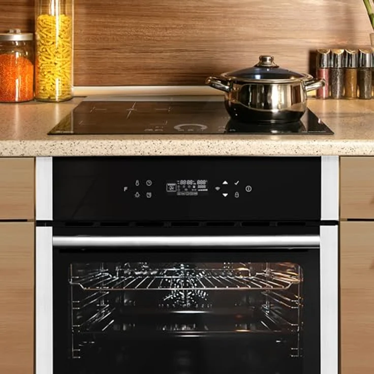 KKT KOLBE Autarkes Herdset SET8313HCIH592FZ, 60cm Einbaubackofen EB8313HC mit Heißluft, Pizzafunktion, Grill & 60cm Induktionskochfeld IH85901FZ mit Touch-Steuerung, 4 Kochzonen – Bild 2