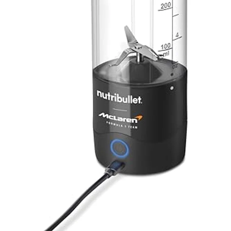 nutribullet NBP003GO-MC, Kabelloser Standmixer in McLaren Grey, 0,59 l BPA-freier Becher, kraftvolle Edelstahlklinge, 15 Mixvorgänge mit Akku – Bild 5