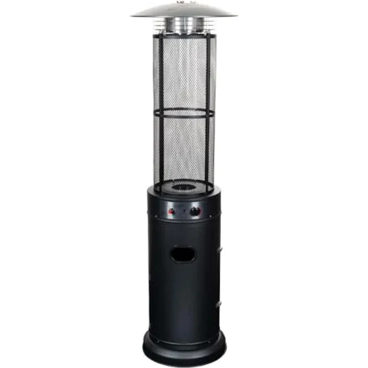 Eurom Terrassenheizer Gas 360° Flammenblick mit 11 kW Leistung | Outdoor Heizpilz für Garten, Balkon, Terrasse & Camping mit Bodenrollen & stufenloser Regulierung | Heizstrahler, Gasheizstrahler – Bild 2