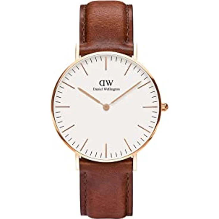 Daniel Wellington Damen-Uhr DW00100035, Analog Quarz, Braun/IP-Rose, Lederarmband – Bild 9
