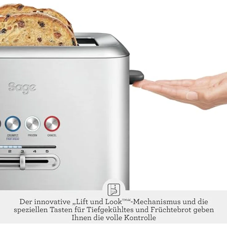 Sage Appliances STA720 The Bit More mit 2 Toastschächten Toaster, Edelstahl – Bild 6