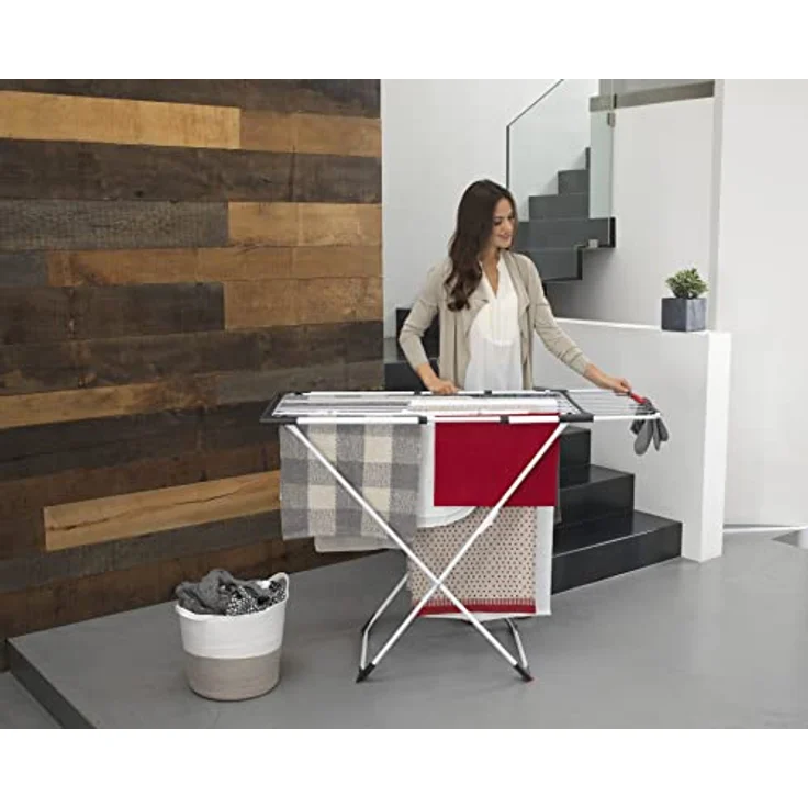 Vileda Surprise Wäscheständer, Stahl, Aluminium, weiß, 62 x 12.5 x 133 cm – Bild 6