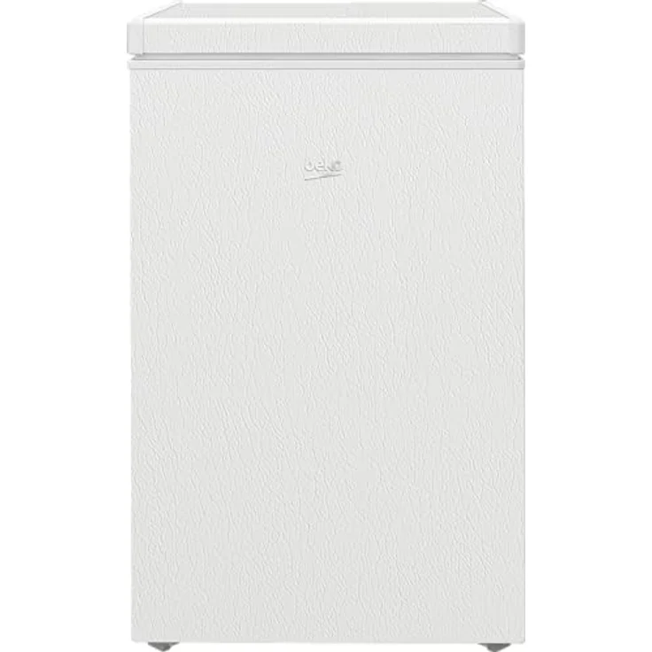 Beko HSM10440 b100 Gefriertruhe klein, MinFrost, Türalarm, 1 Gefriergutkorb, 104 l Nutzvolumen, nur 54 cm breit, leise (35 db(A)), Weiß – Bild 1