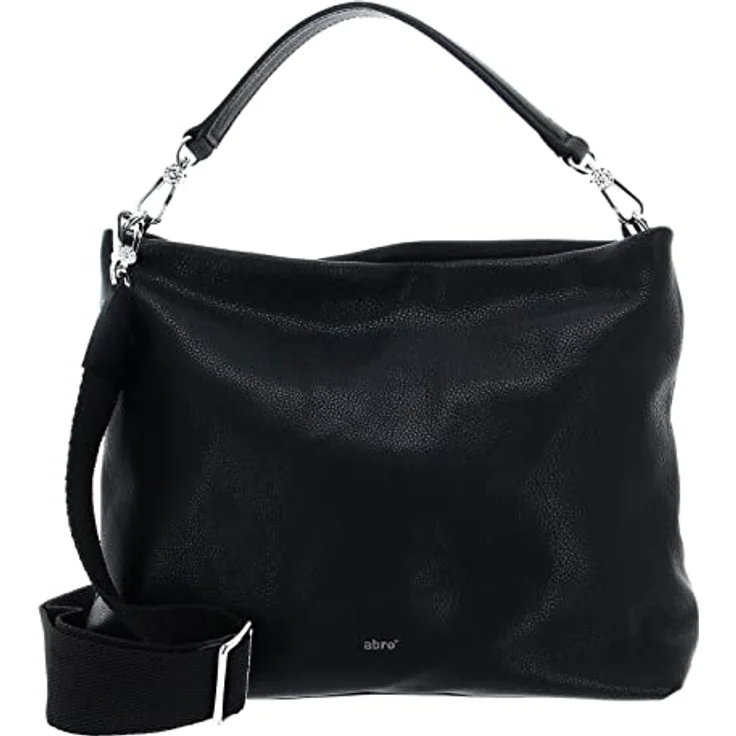 Abro Dalia Handtasche, elegante Lederhandtasche mit geräumigem Hauptfach, 32 cm, Schwarz – Bild 1