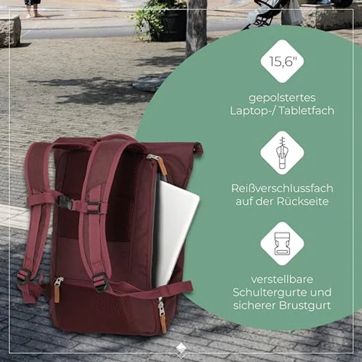 travelite Basics Rollup Rucksack, 60 cm – Bild 6