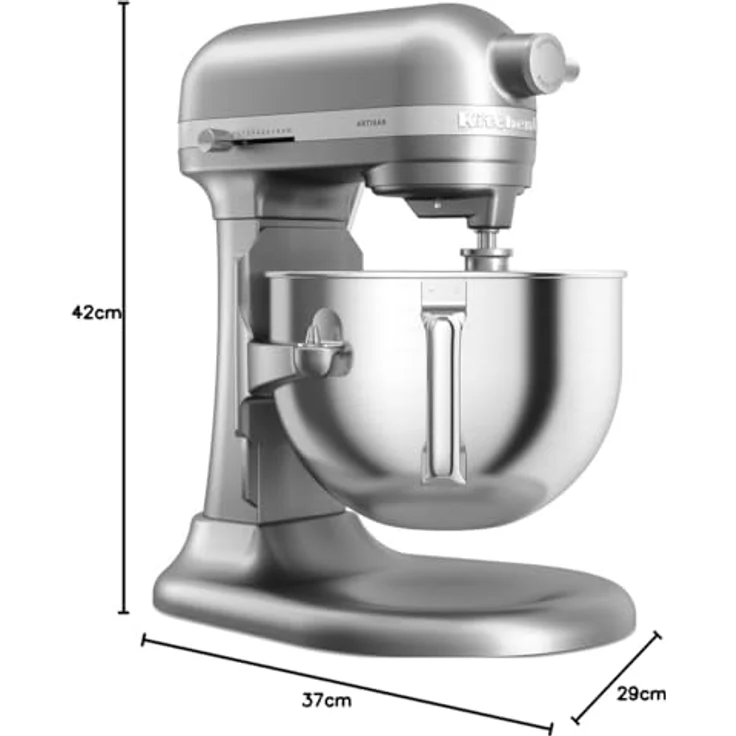 KitchenAid Küchenmaschine 5,6 L Edelstahl, 11 Geschwindigkeitsstufen, Soft-Start-Funktion, Spritzschutz – Bild 6