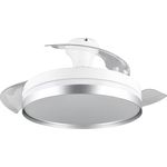 RL LIVE YOUR LIGHT LED Deckenventilator mit Beleuchtung Lindberg R67382187, Weiß matt, 6 Geschwindigkeiten, Fernbedienung, Dimmer, Timer, Nachtlicht, 4050 Lumen, Sommer- und Winterbetrieb