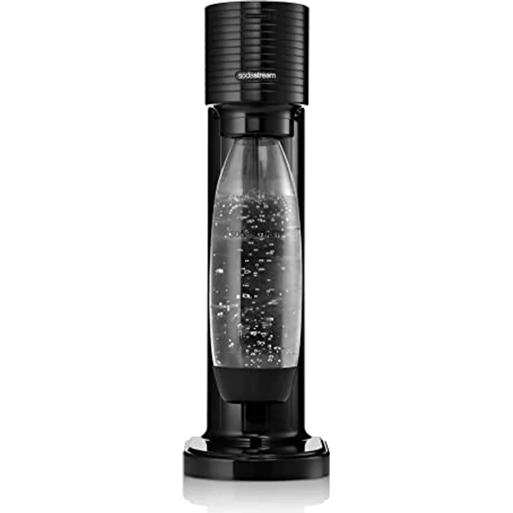 SodaStream Gaia, Wassersprudler mit CO2-Zylinder und 1x 1L spülmaschinenfeste Kunststoff-Flasche, Höhe: 44cm, Farbe: Schwarz – Bild 3