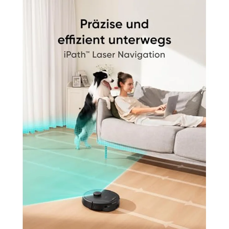 eufy L60 Saugroboter mit Absaugstation, 5.000Pa Saugkraft, iPath-Laser-Navigation, Anti-Haar-Verwicklung, für Hartböden und Haare – Bild 5