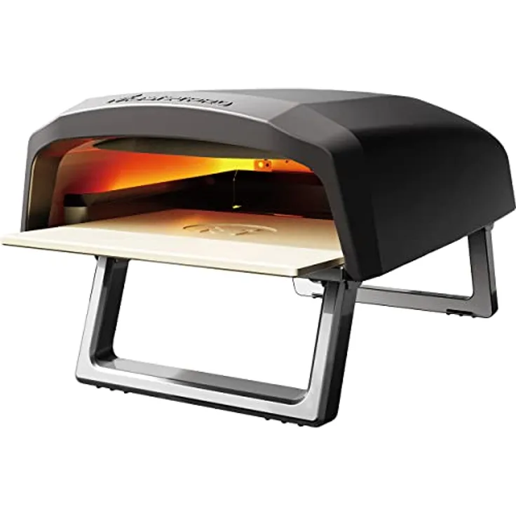 MasterPRO Napoli | Pizzaofen | Tragbarer Gasofen mit Schnellbackfunktion bis zu 500ºC | Pizzen in 60 Sekunden Fertig | Mit Tragetasche und Steinblech