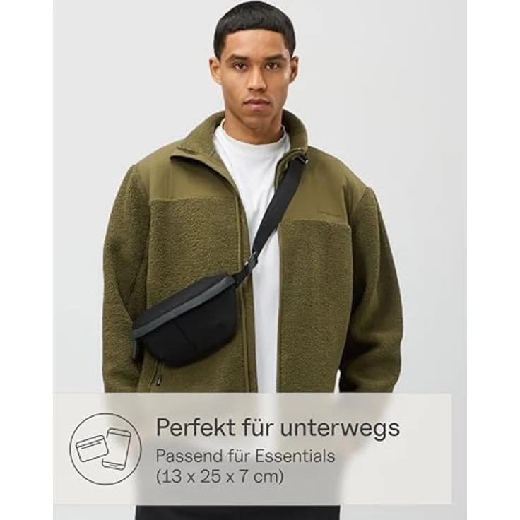 Kapten & Son Sveg Gürteltasche, 25 cm x 7 cm x 13 cm, 100% PET, schwarz – Bild 2