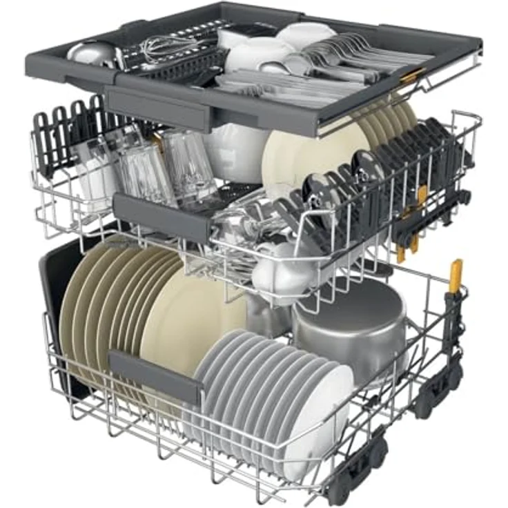 WHIRLPOOL W7F HP33 X, Einbau Geschirrspüler mit 15 Gedecken, 10 Programmen, 6TH SENSE Technologie, Geräuschpegel 43 dB, Edelstahl Oberfläche, Breite 60 cm – Bild 4