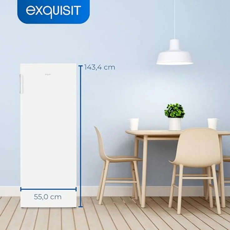 Exquisit Gefrierschrank GS230-H-010E weiss | 165 l Nutzinhalt | 4*-Gefrieren | Türanschlag wechselbar | Standgerät – Bild 4