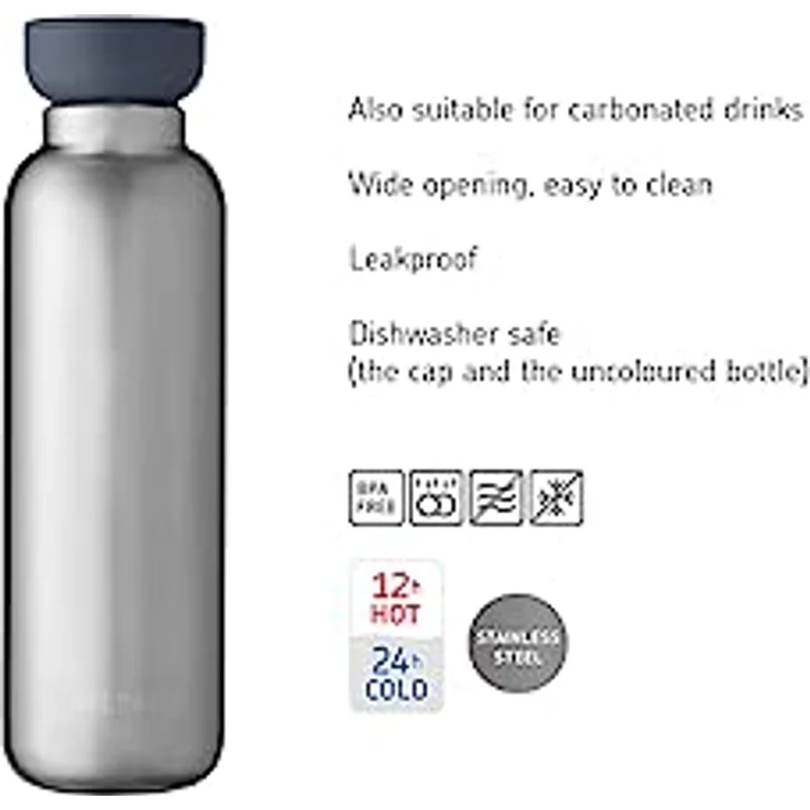 Mepal thermoflasche ellipse 500 ml - titanium  – Bild 5