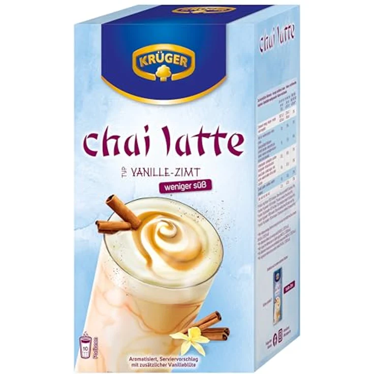 Krüger Chai Latte Vanille-Zimt Weniger Süß, 10 Portionen – Bild 2