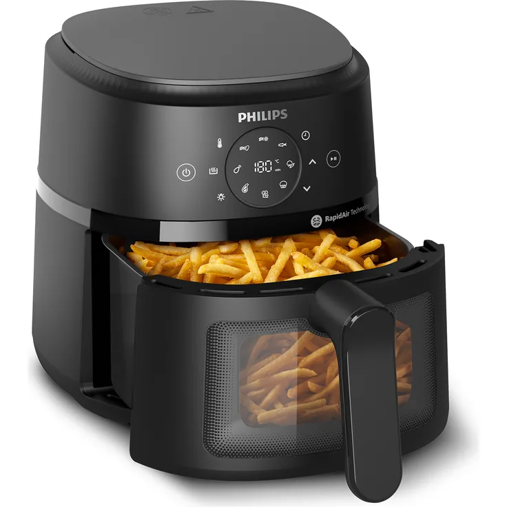 Philips NA210/00 2000 Series Airfryer, 3,2 l mit RapidAir-Technologie für fettfreies Frittieren