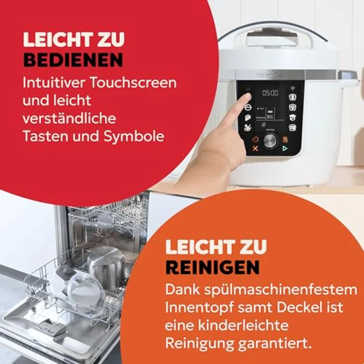 Instant Pot Pro 112-0001-01-EU, Multikocher 10-in-1 mit 1200 W, 5.7 l Schüssel, Farbe Coconut White – Bild 6