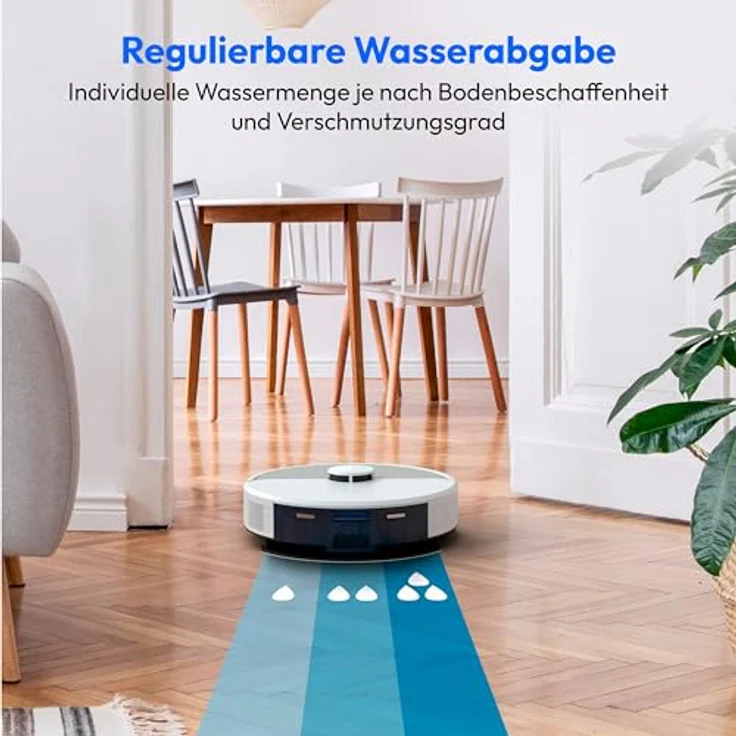 MEDION Saugroboter X22 SW+, 2-in-1 mit Absaugstation, Lasernavigation, 5000Pa Saugkraft, mehrere Etagen, grau – Bild 5