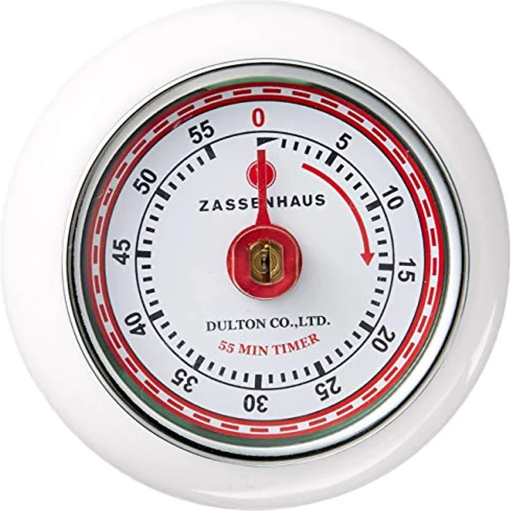 Zassenhaus Küchentimer SPEED , Weiß , Ø 7 cm x 3 cm , Analoge Zeitanzeige mit Alarm-Funktion , Die Countdown-Uhr unterstützt bei der Zeitplanung beim Kochen oder Backen – Bild 2