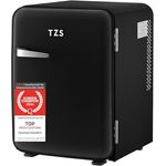 TZS First Austria Minikühlschrank | Retro Design | Einstellbare Kühlleistung | Thermoelektrisches Kühlsystem | 40L | schwarz