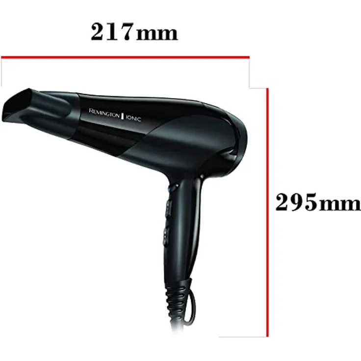 Remington Haartrockner Ionen (2200W, Ionenpflege-Keramik-Ring: schonendes Styling & gleichmäßige Wärmeverteilung, 3 Heiz- & 2 separate Gebläsestufen + Abkühlstufe, 2 Aufsätze) D3198 [Amazon Exklusiv] – Bild 4