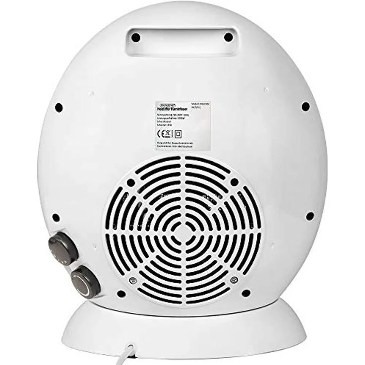 Deuba Heizlüfter 1500W Kamin Optik Elektrokamin LED Flammen Effekt 2 Heizstufen weiß – Bild 4
