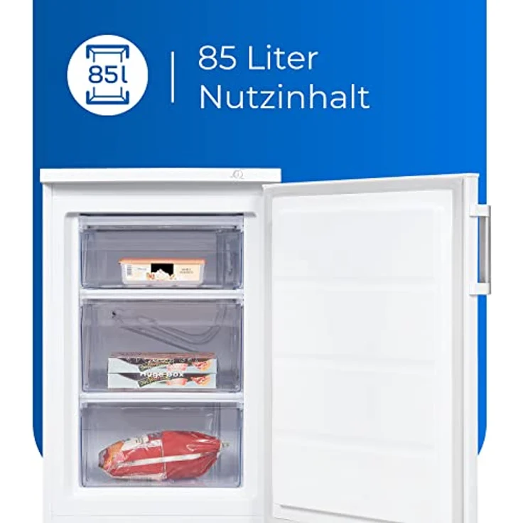 Exquisit GS81-H-010D Gefrierschrank, freistehend, weiß, Breite 56 cm, Energieklasse D – Bild 5