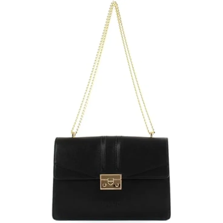 Seidenfelt Roros Big Umhängetasche, 25 cm x 8 cm x 20 cm, schwarz, 100% Polyurethan