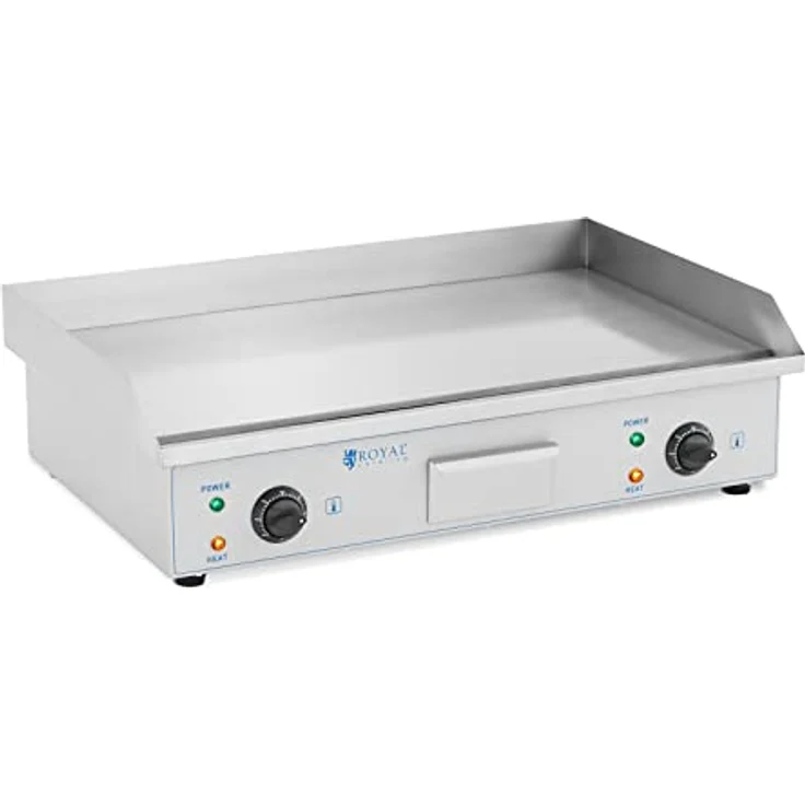 Royal Catering RC-EG73 Doppel Elektro Grillplatte 73 cm glatt 2 x 2.200 W Gastrogrill Grillplatte elektrisch - Preisvergleich – Bild 1