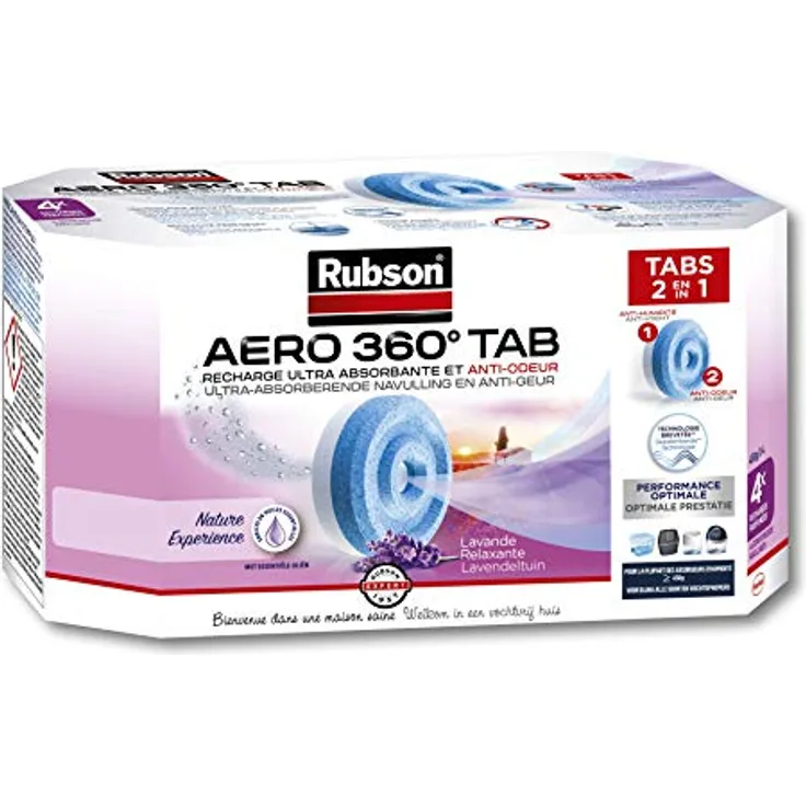Rubson 1844914 Nachfüllpack für Luftentfeuchter Aero 360, blau, 1844914