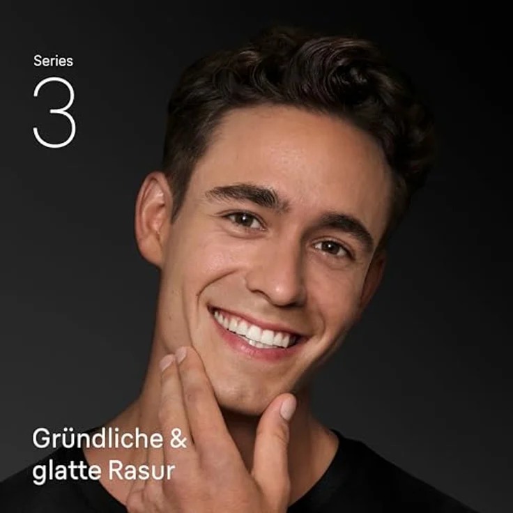 Braun Series 3, Elektrorasierer mit zwei Scherelementen, wasserfest, Nass- und Trockenrasur, 45 Minuten Akkulaufzeit – Bild 2