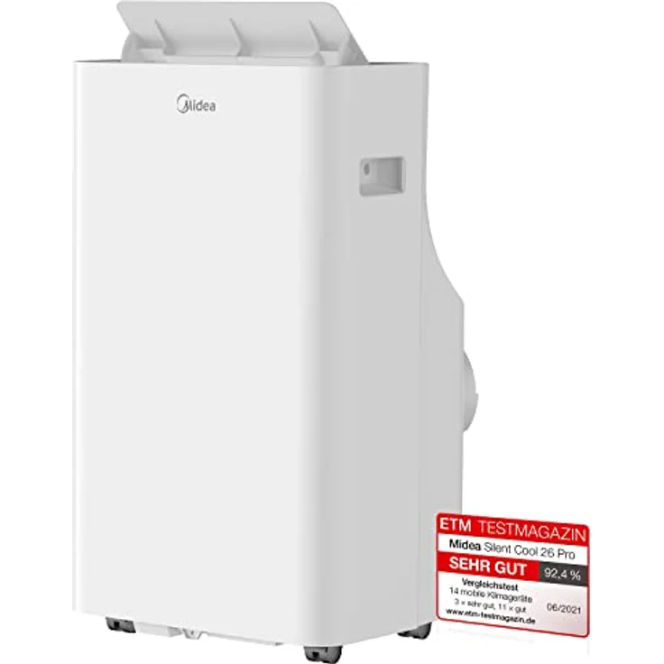 Midea Silent Cool 26 Pro Mobiles Klimagerät, 1000 W, 230 V, Weiß, 45,5 x 38 x 78 cm(BTH) – Bild 2