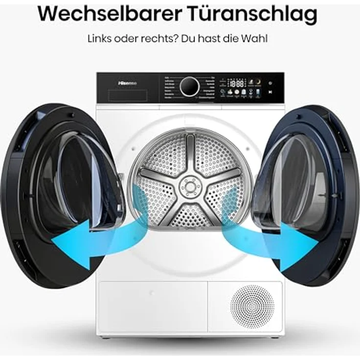 Hisense DH3I802BWCD Wärmepumpentrockner, 18 Programme, QuickDry, Auto Dry Sensoren, Anti-Allergie, LED-Farbdisplay – Bild 13