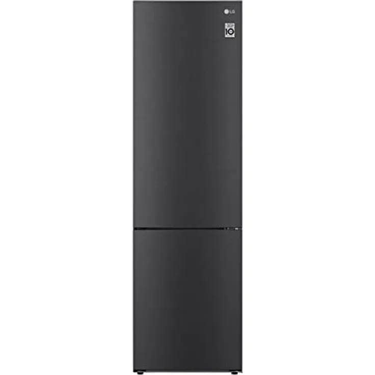 LG GBP62MCNAC, Klasse A, 384 L, Kühl-/ Gefrierkombination, Total No Frost, Kühlschrank mit Gefrierfach, DoorCooling+, Niedriger Geräuschpegel, 59,5 x 67,5 x 203 cm ꟷ Matte Black [Energieklasse A]