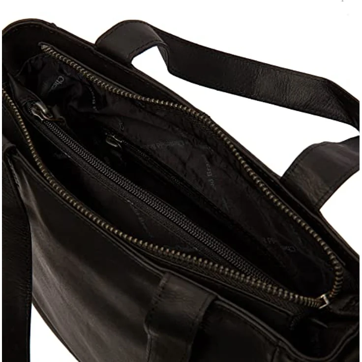 The Chesterfield Brand Nevada Shopper, Handtasche aus gewachstem Rindleder, schwarz, mit Schultergurt, 25 x 12 x 25 cm – Bild 3