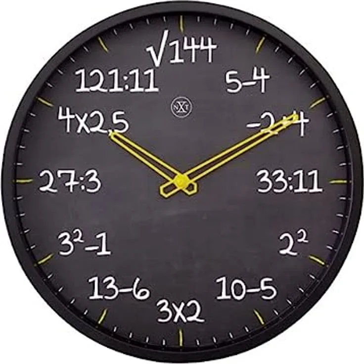 NexTime Wanduhr, Schwarz, Einheitsgröße