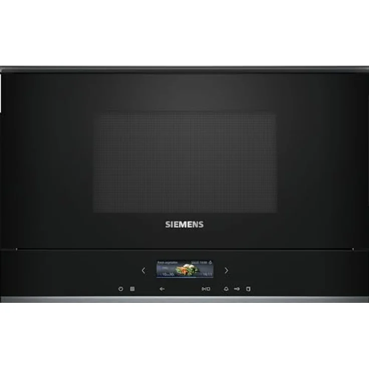 Siemens BF722R1B1 iQ700 Einbau-Mikrowelle, Schwarz, cookControl7 - Automatikprogramme, humidClean Plus - Innenraumreinigung, cookControl Plus - für beste Ergebnisse, TFT-Full-Touchdisplay – Bild 1