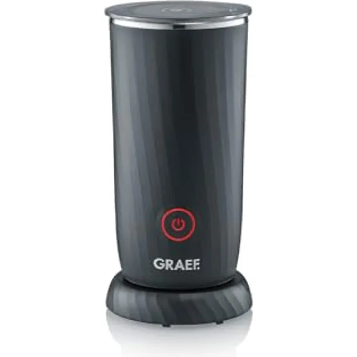 Graef MS402 Milchaufschäumer, 240 ml Edelstahl schwarz mit automatischer Abschaltung und Touch-Bedienung