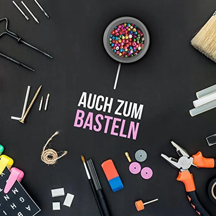 Bestlivings Vorratsdose mit farbigen Deckel, 12-tlg. Kunststoff Aufbewahrungsdosen 50ml, Ø6cm x 3,5cm, luftdicht und stapelbar – Bild 8