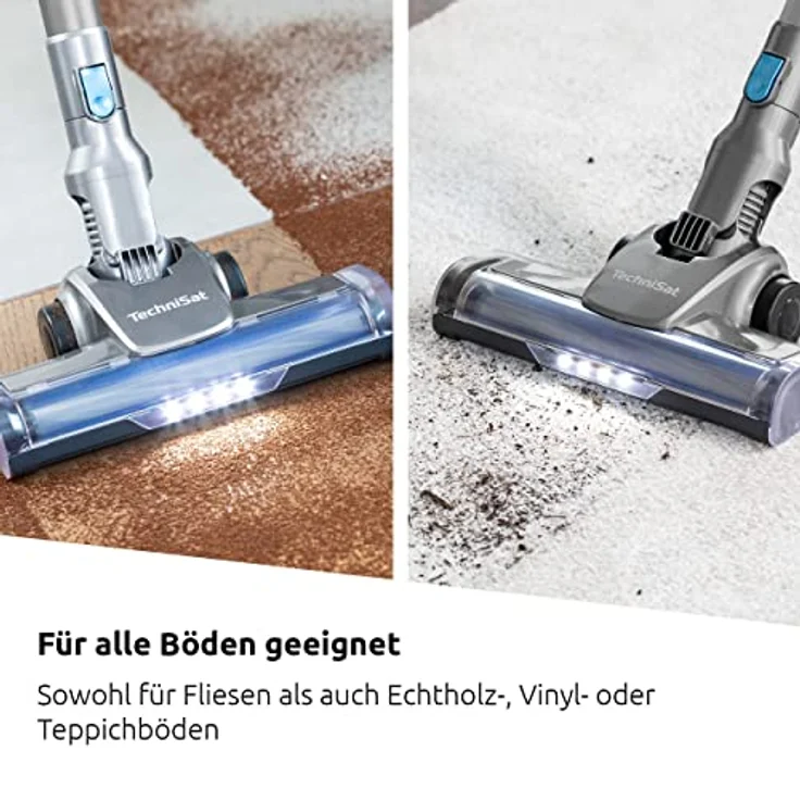 TechniSat VIOLA VC6 – kabelloser Staubsauger (Akku, bis zu 60 min, Saugleistung 25000Pa, Bürstenloser Motor, HEPA 13 Filter, für Auto, Sofa, Fliesen, Echtholz, Vinyl, Teppich, Beutellos, 2,2 Kg) – Bild 2
