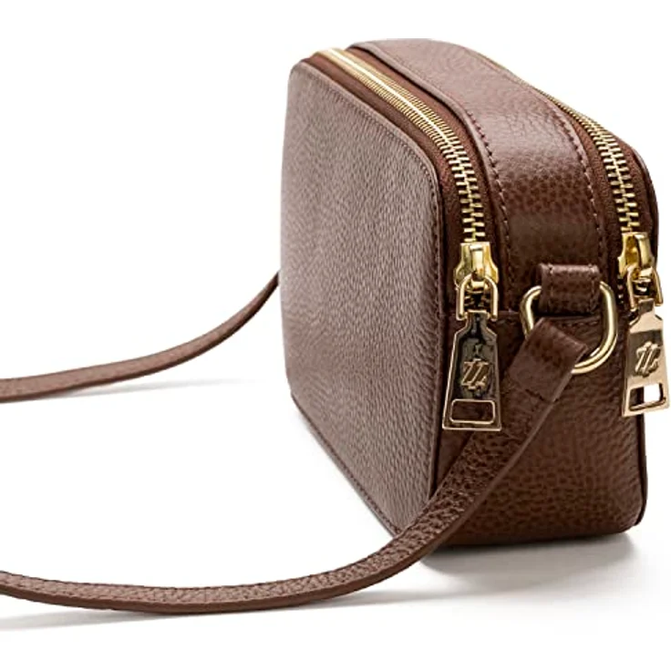 Lazarotti Bologna Leather Umhängetasche, 100% Leder, 18 cm, braun – Bild 2